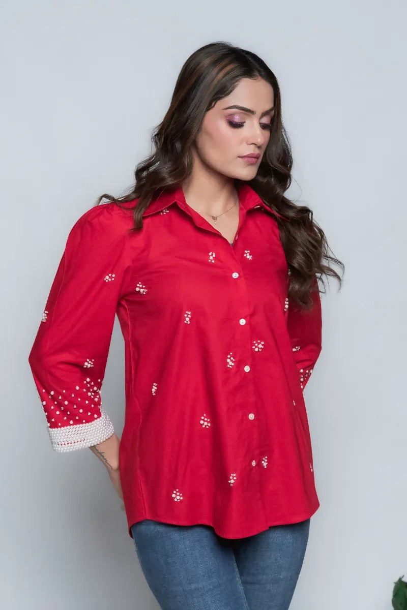 Pearl Rouge Red Shirt