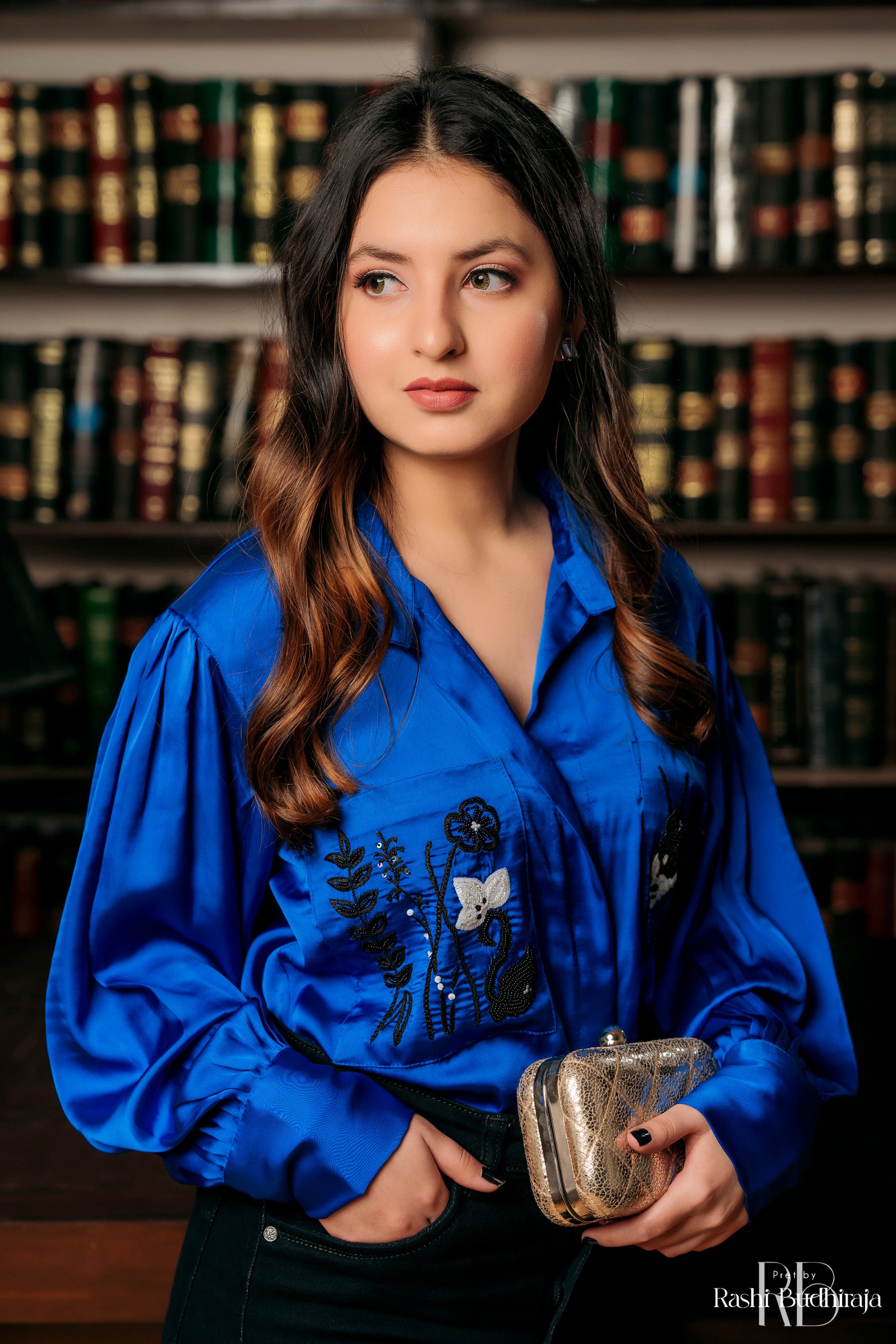 Black Bird Royal Blue Shirt