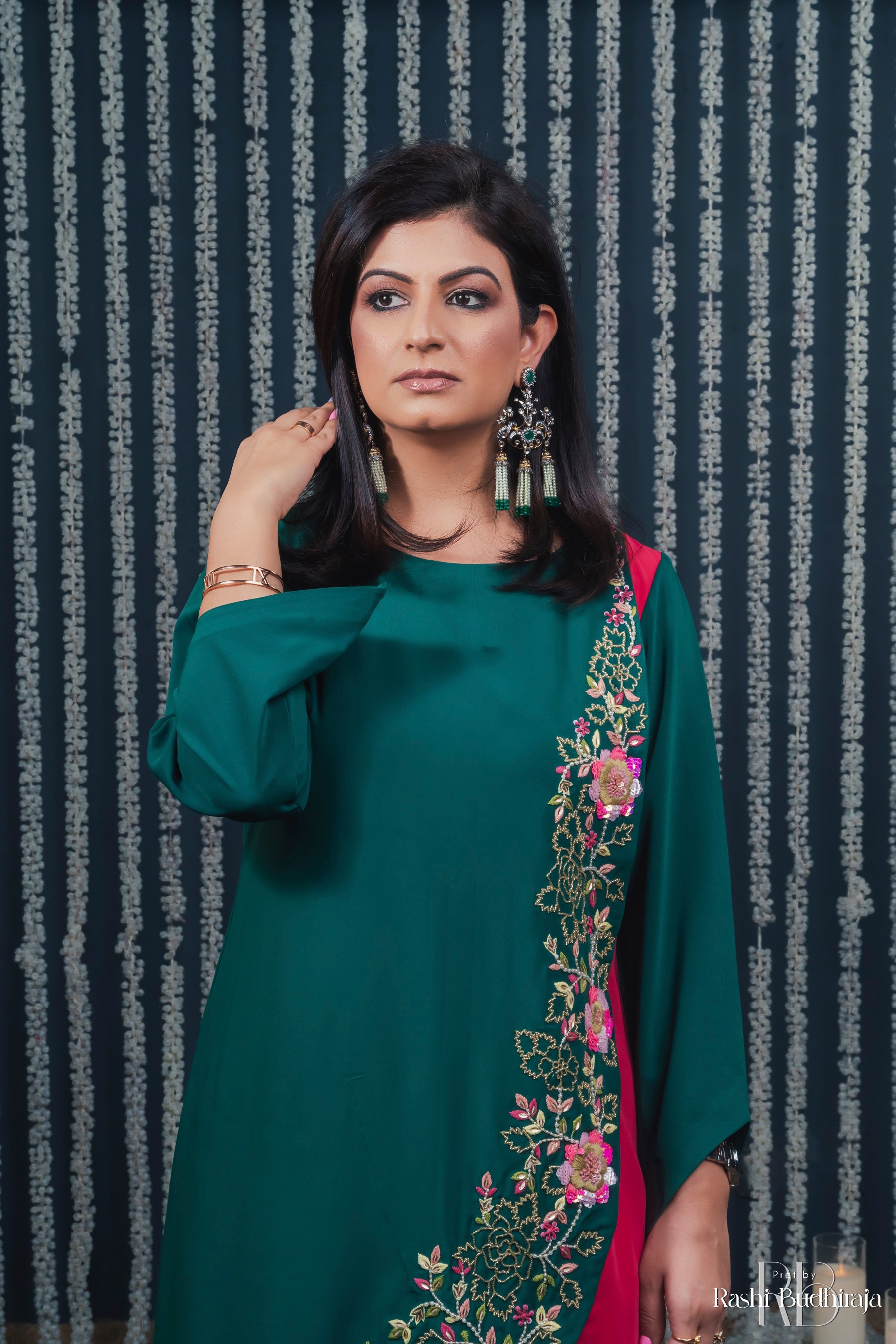 Maheen Emerald Green and Marjenta Coord Set